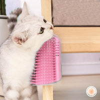 brosse-toilettage-chat-rose